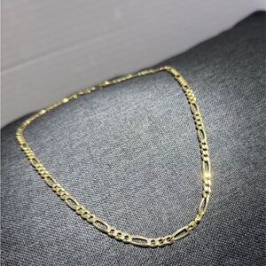 18k Gold Plated Sterling Silver Figaro